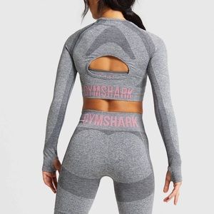 NWT Flex High Waisted & Long Sleeve Crop Set SMALL